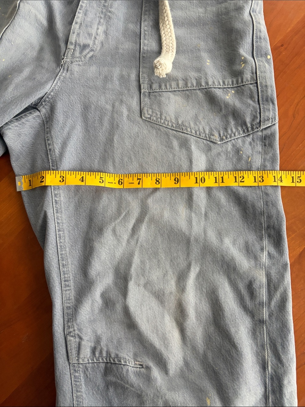 Free People Relaxed Gray Canvas Pants with Rope Drawstring - Picture 5 of 5